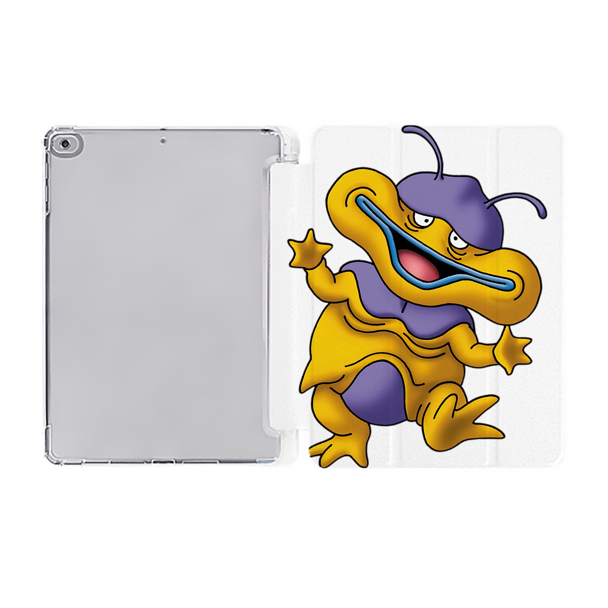 （画像用） ドラゴンクエスト Doragon Kuesuto Dragon Quest IPad ケース ペン収納付き 三つ折りスタンド PUレザー×シリコン 対応機種9.5/10.5/10.9インチ